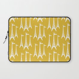Mid Century Modern Giraffe Pattern 221 Mustard Yellow Laptop Sleeve
