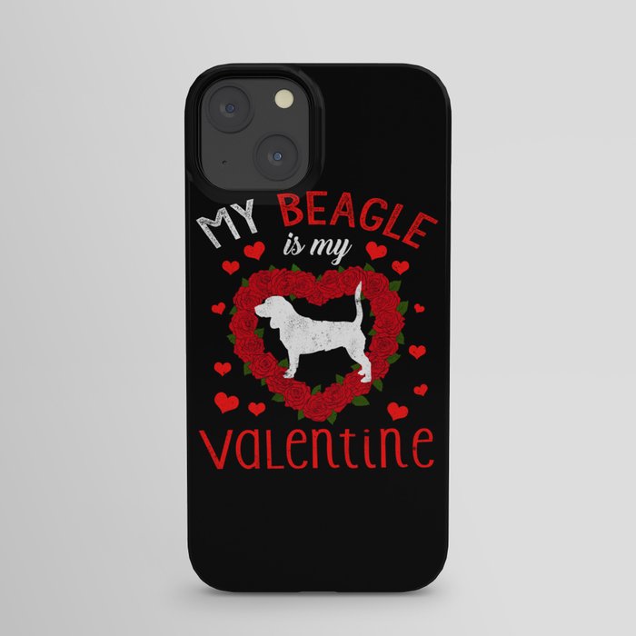 Dog Animal Hearts Day Beagle My Valentines Day iPhone Case