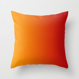 Red Orange Gradient Throw Pillow