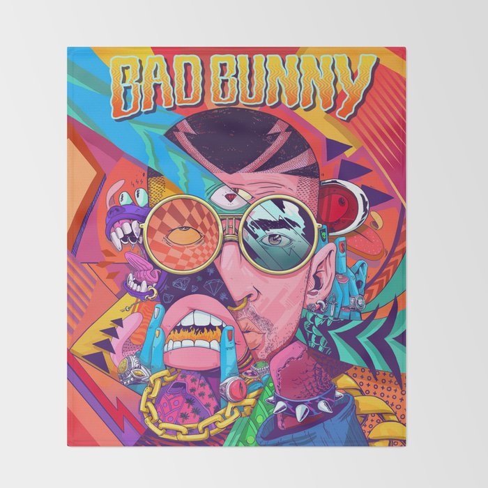 bad bunny album 2020 atin3 Throw Blanket by perber50 ...