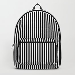 Classic Black and White Pinstripe Pattern Backpack | Classic, Graphicdesign, Blackstriped, Black, Candy, White, Whitepattern, Licorice, Blackstripe, Pattern 