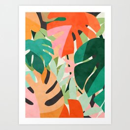 Tropical plants Art Print