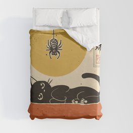 Spider came down Duvet Cover