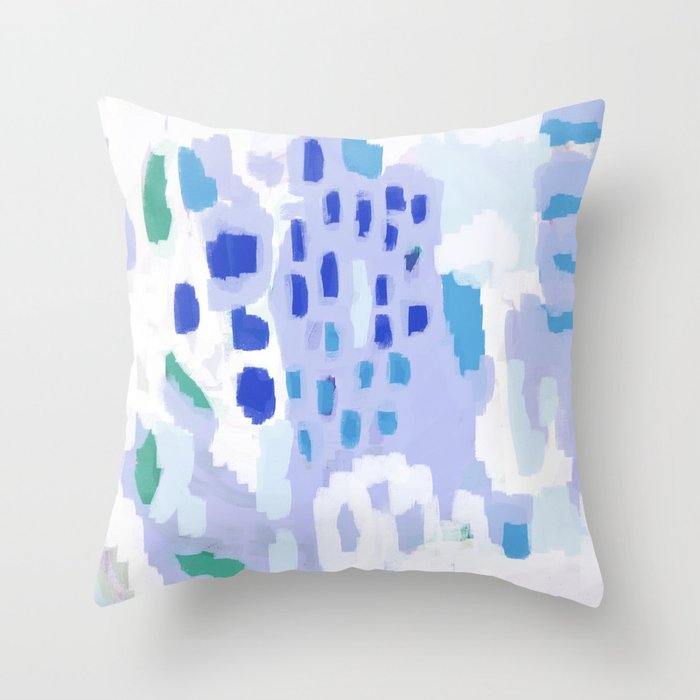 Otton - pastel dream dorm college abstract home decor modern art painting Throw Pillow