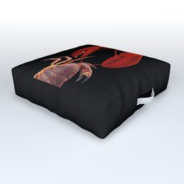 Seafood shell scallop lobster shrimps black Outdoor Floor Cushion | Clams, Scallop, Design, Food, Tigerprawns, Mussel, Ocean, Seafood, Clam, Shell 