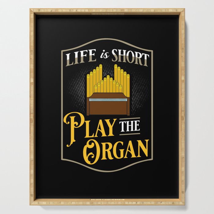 Pipe Organ Piano Organist Instrument Music Serving Tray