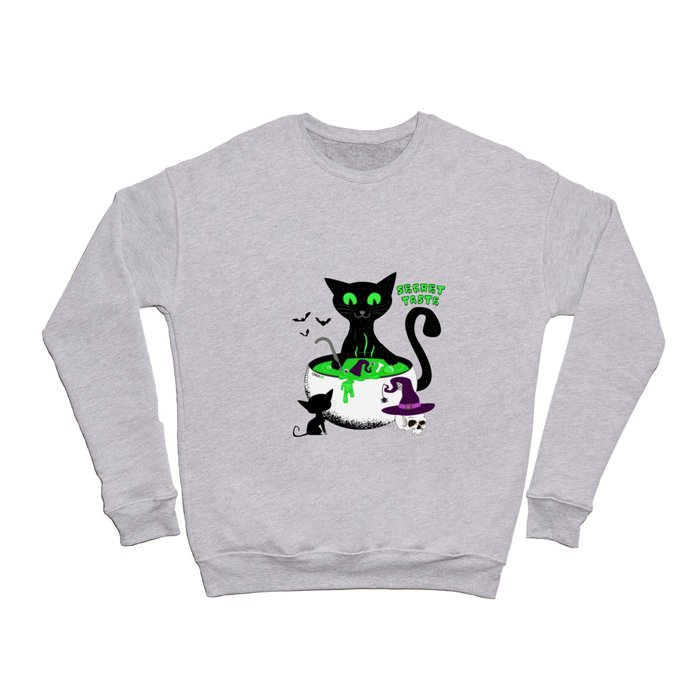 The Black Cat and His Secret Crewneck Sweatshirt