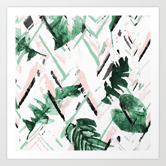 Tropical paint texture Art Print
