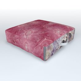 Gem Stone Decor Outdoor Floor Cushion | Colorful, Macro, Close, Photo, Mineral, Usa, Pattern, Closeupdetail, Stone, Agate 