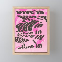 "Dive In" Pink Sea Jellies Framed Mini Art Print