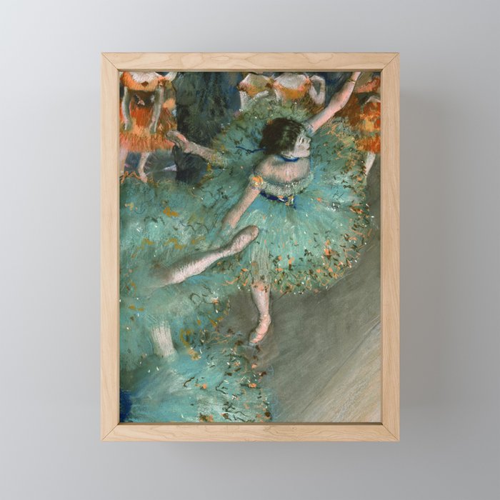 Edgar Degas "Danseuse basculant (Danseuse verte - The green dancer)" Framed Mini Art Print