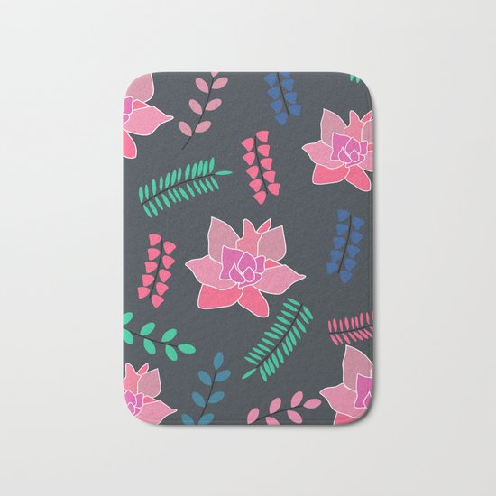 Floral ornament Bath Mat
