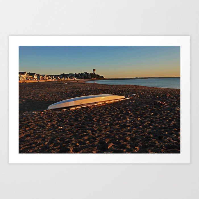 Yirrell Beach Winthrop Massachusetts Kayak at Sunrise Art Print
