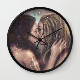 She bowed to one star Wall Clock