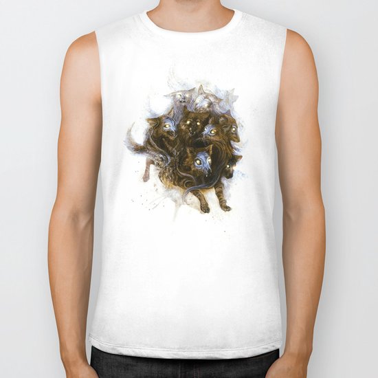 9headed Wolf Biker Tank