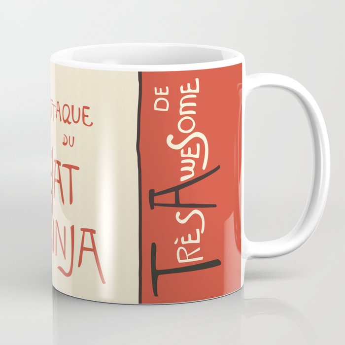 A French Ninja Cat (Le Chat Ninja) Coffee Mug