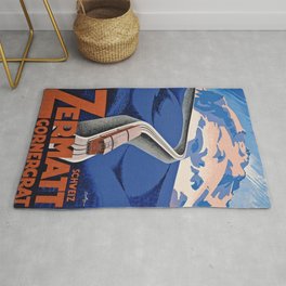 Vintage poster - Zermatt Area & Throw Rug