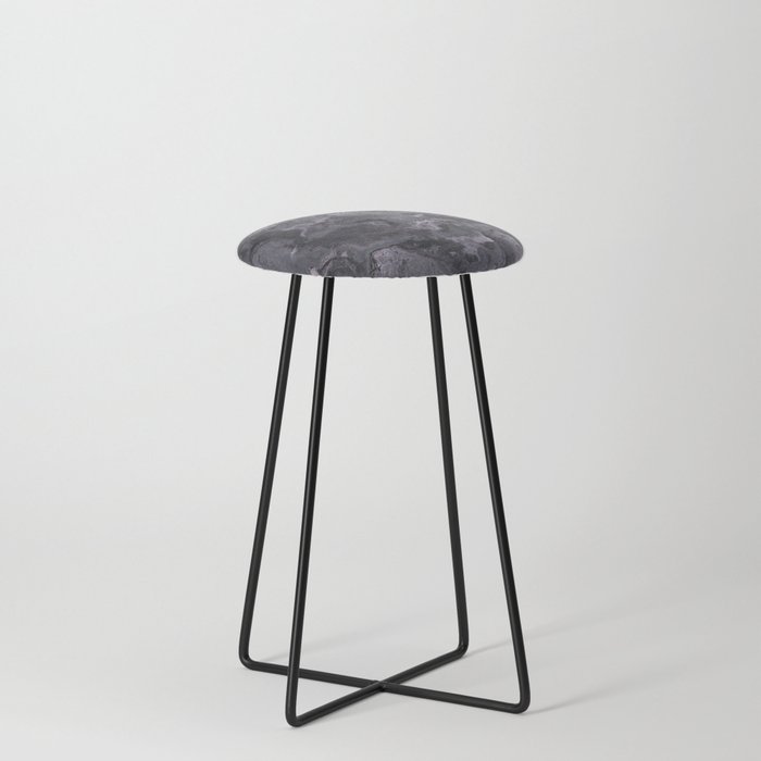 Purple and Gray Marble Stone Counter Stool