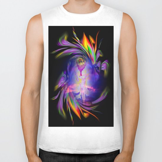 Flowermagic - good luck Biker Tank