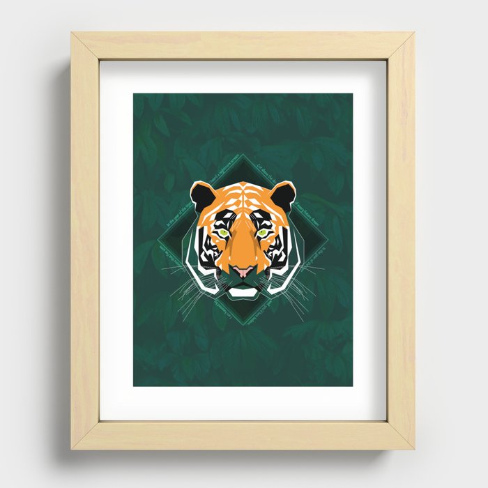Tiger's day Recessed Framed Print