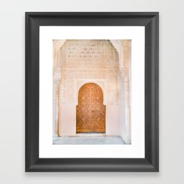 Alhambra door | Granada Spain travel photography | Bright and pastel colored photo art print Framed Art Print