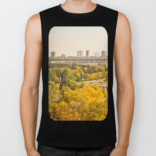 Fall in the city Biker Tank