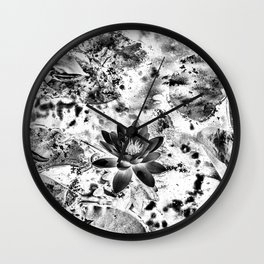 Water Lily in a Pond Wall Clock