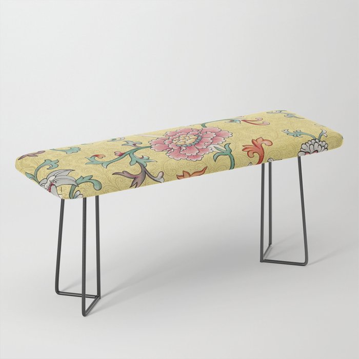 Chinese Floral Pattern 9 Bench