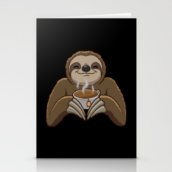 Sloth Tea Stationery Cards
