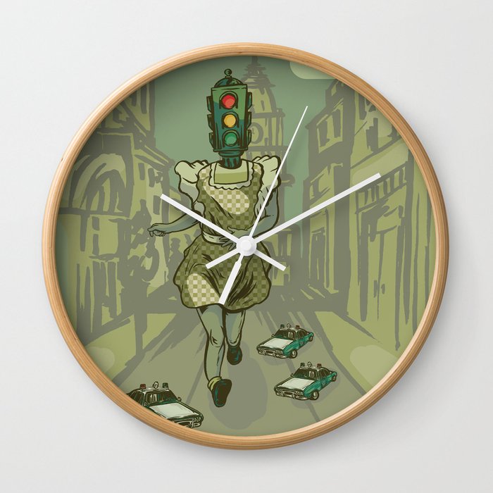 Red Light Yellow Light Green Light Go Wall Clock By Thomcat23 Society6