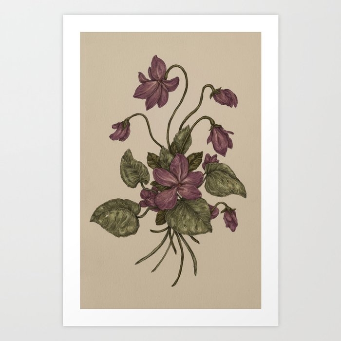 Violets Art Print