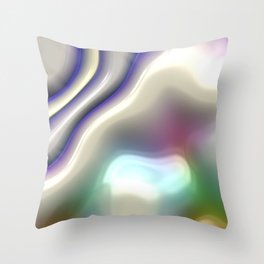 Elegant white violet green Throw Pillow
