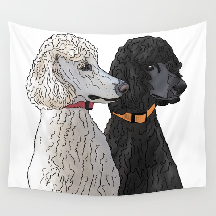 Pair of Poodles Wall Tapestry