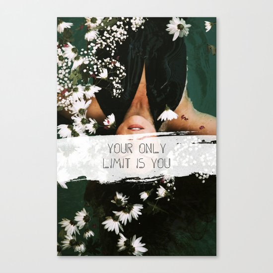 Your Only Limit Is You - Girl Boss Motivational Woman Portait Photography Inspirational Quote Canvas Print