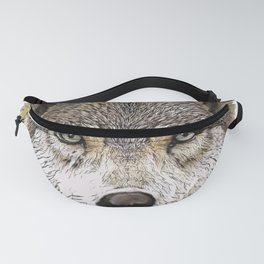 Grey Wolf Face Mammal Male Epic Gimmick Appeal Fanny Pack