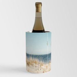 Chatham Lighthouse Beach with Seagulls Wine Chiller