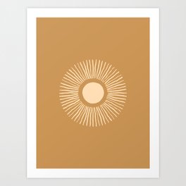 Sun Burst - Amber Gold Art Print