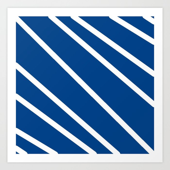 Funnies Stripes 40 blue Art Print