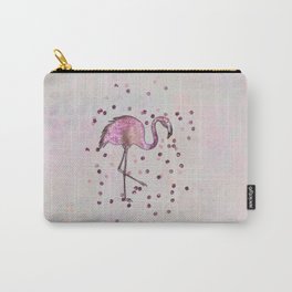 Glamorous Flamingo pink and rose gold sparkle Carry-All Pouch