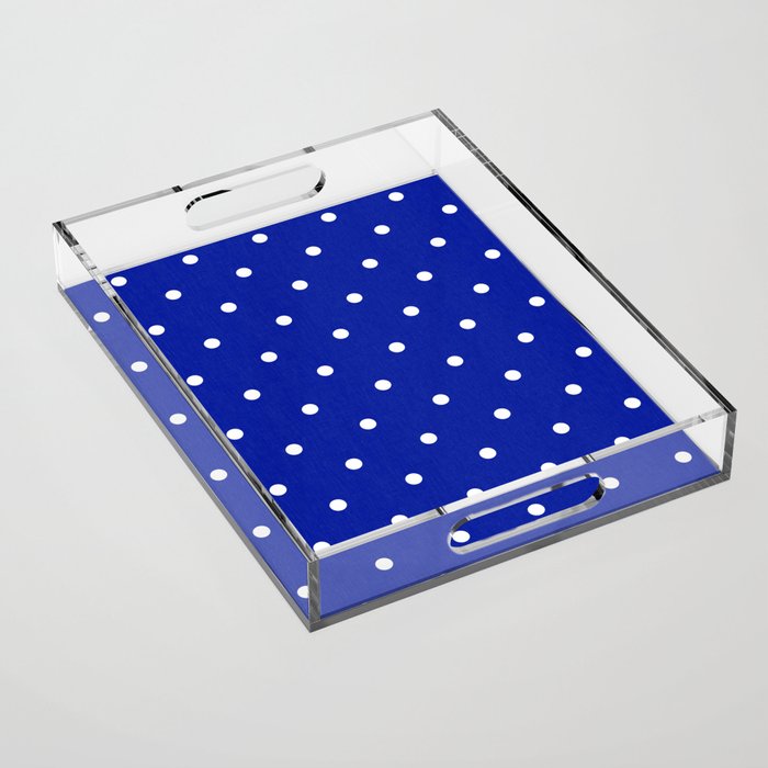Dotty Blue Acrylic Tray