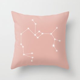 SAGITTARIUS Pastel Pink – Zodiac Astrology Star Constellation Throw Pillow