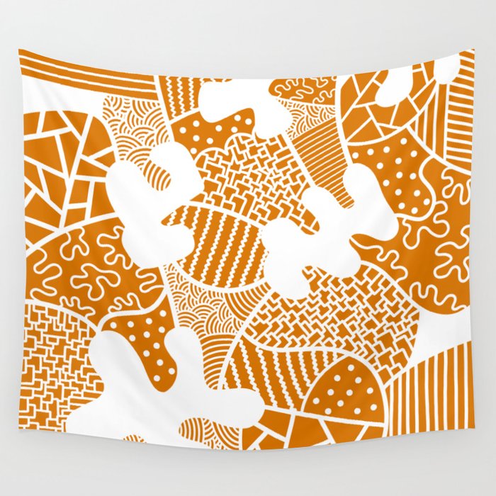 Geometrical pattern maximalist 6 Wall Tapestry