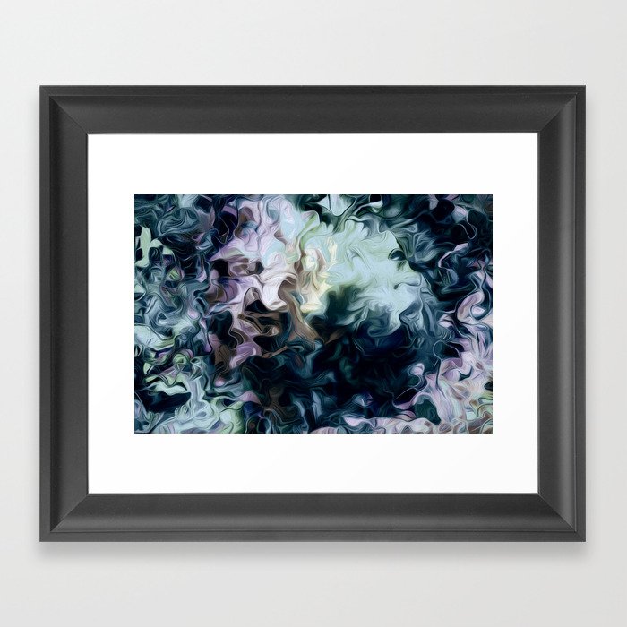 Smokey Desaturated Abstract Framed Art Print
