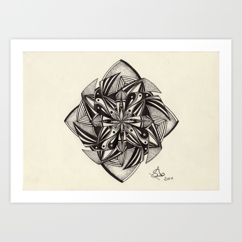 Geometric ink drawings clearance
