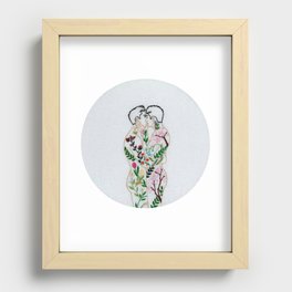 Embroidery art "Spring" printed / Gay art Recessed Framed Print