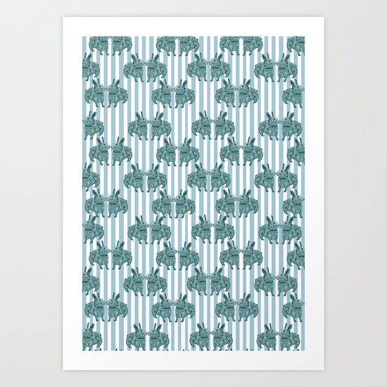 Bunny mad! Art Print