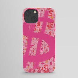 Pink Dollar Signs iPhone Case