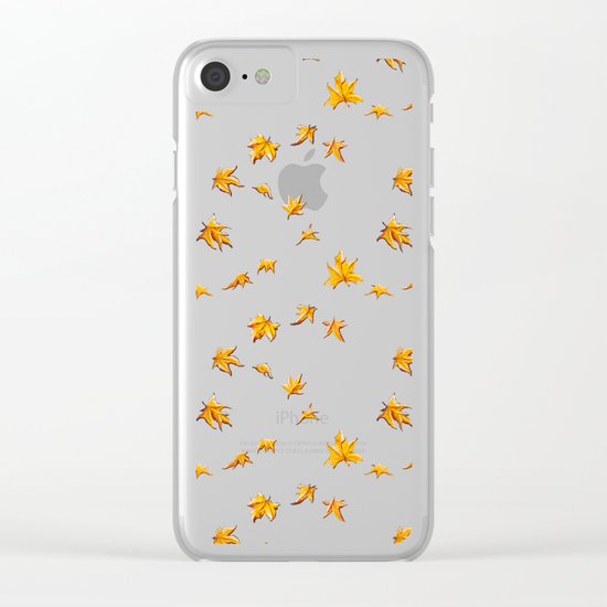 Leaves pattern Clear iPhone Case