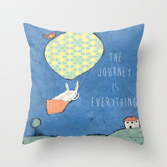 The Journey is Everything Throw Pillow