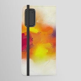 Abstract colorful oil painting on canvas texture Android Wallet Case